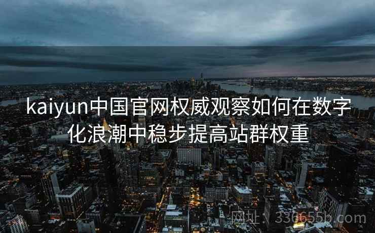 kaiyun中国官网权威观察如何在数字化浪潮中稳步提高站群权重 kaiyun中国官网权威观察如何在数字化浪潮中稳步提高站群权重